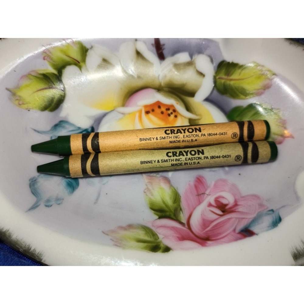 Binney And Smith Unused Retired Crayola Crayon Forest Green X2 1999 - Picture 2 of 2